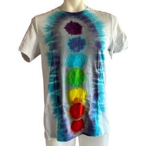 Mens Shirt Size Large Tie Dye Chakra Rainbow Yoga Gym Workout Hiking Outdoors